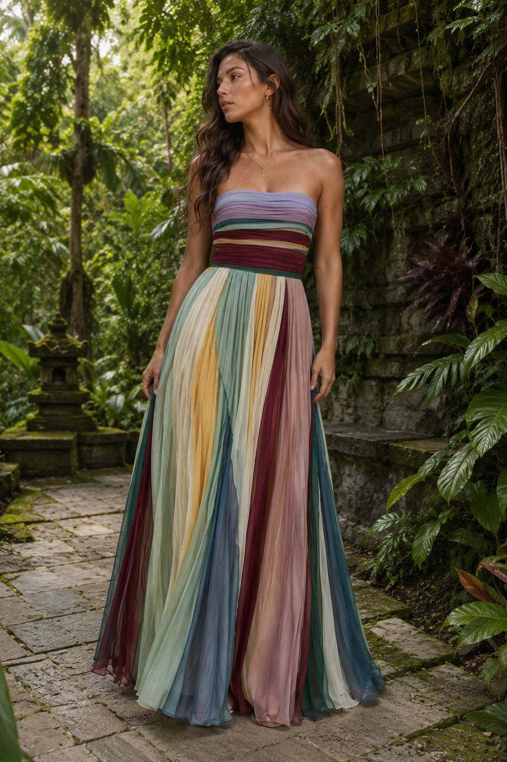 Thirza - Vestido Plisado Multicolor | Edición Especial