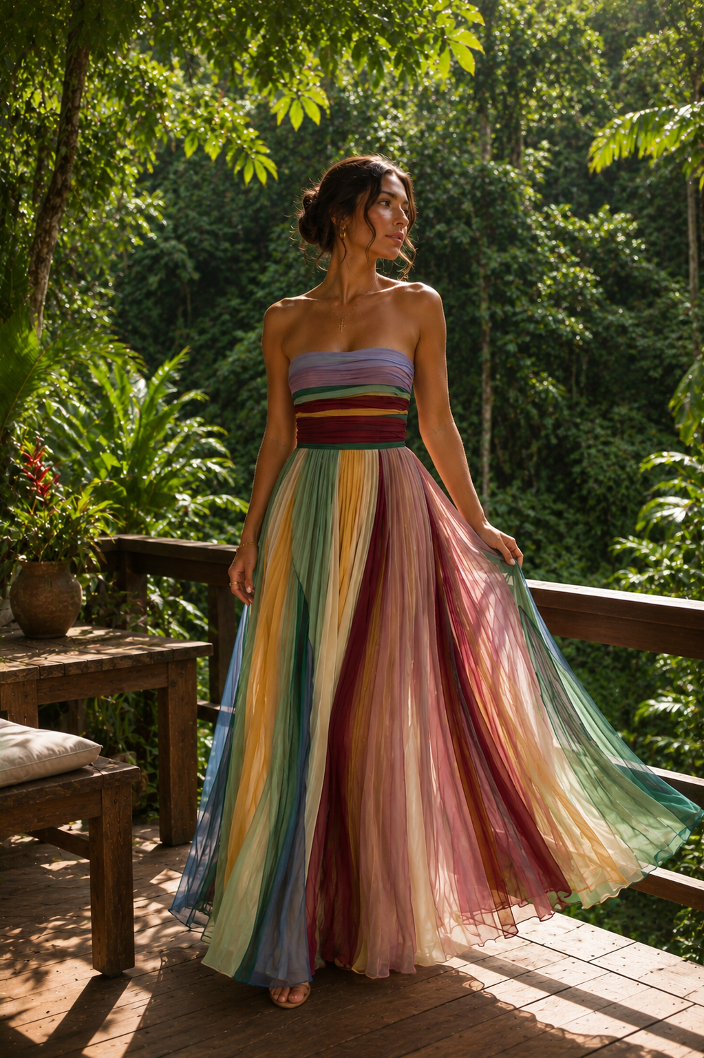 Thirza - Vestido Plisado Multicolor | Edición Especial