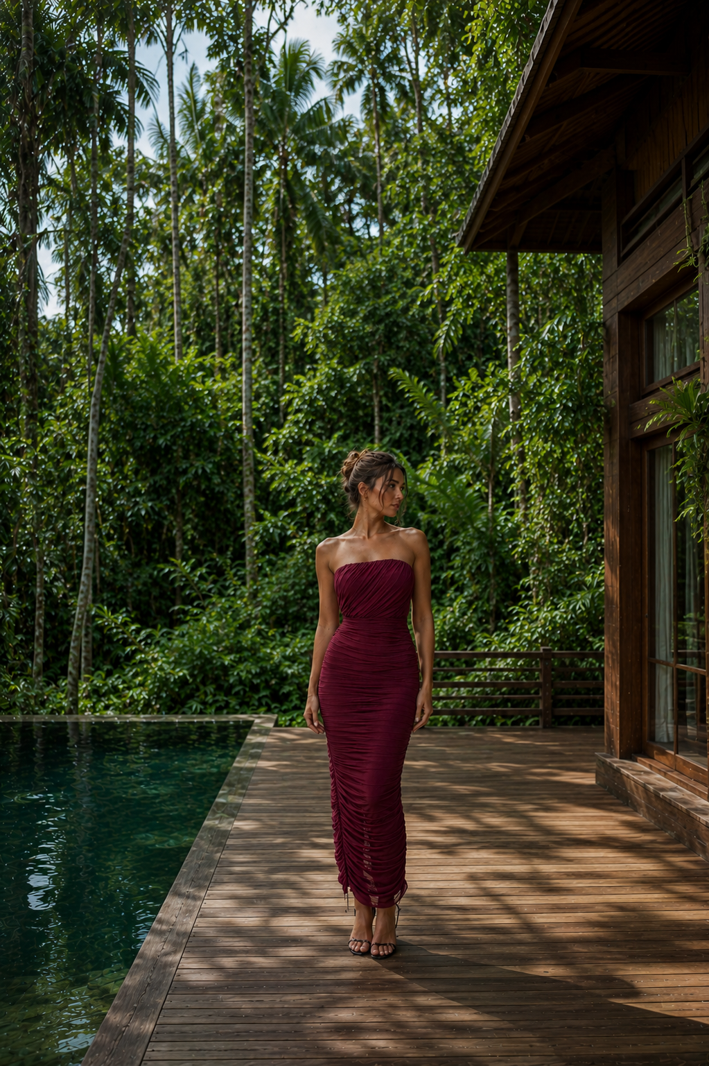 AMARIS | Vestido Maxi de Malla Ajustado