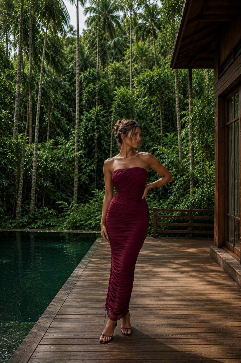 AMARIS | Vestido Maxi de Malla Ajustado