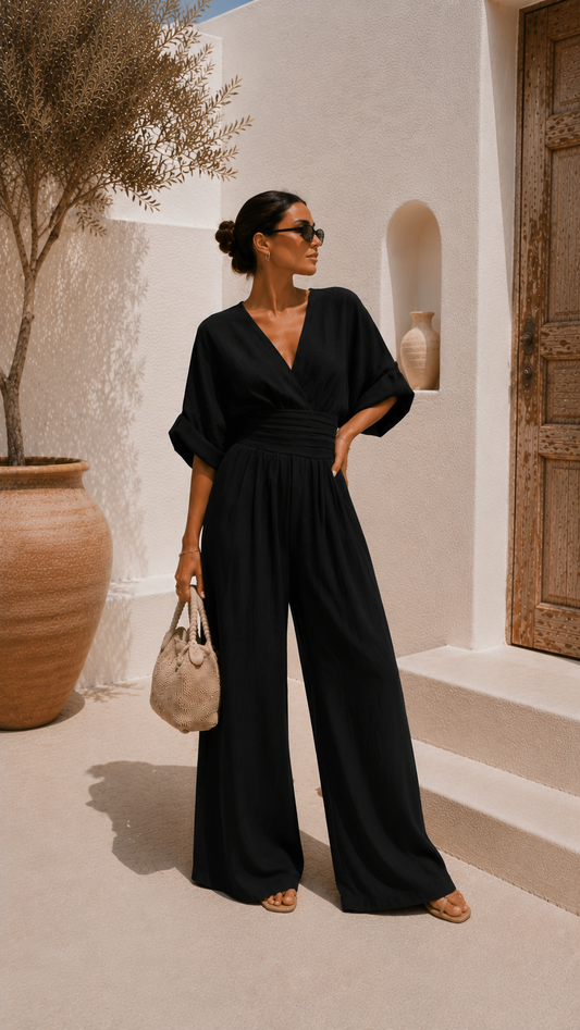 Valeria | Mono chiffon escote en V