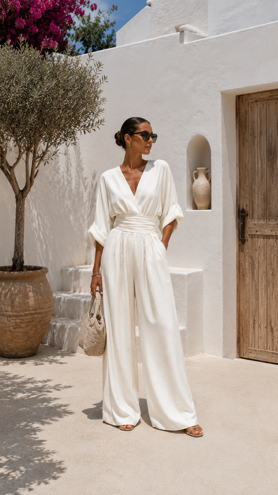 Valeria | Mono chiffon escote en V