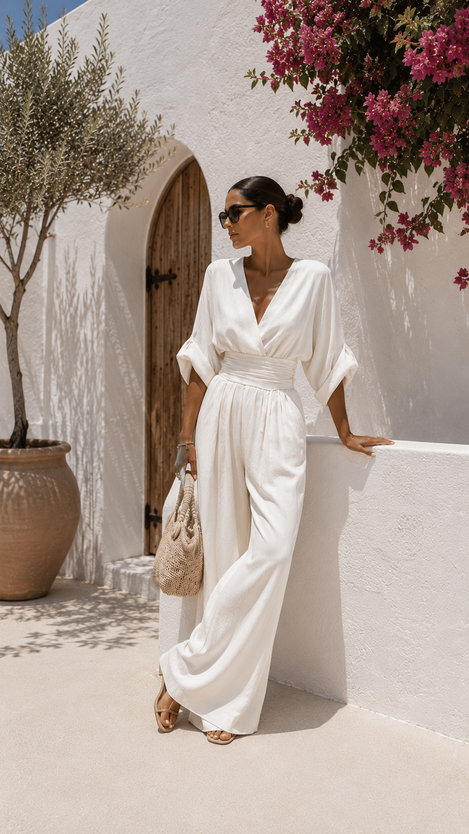 Valeria | Mono chiffon escote en V