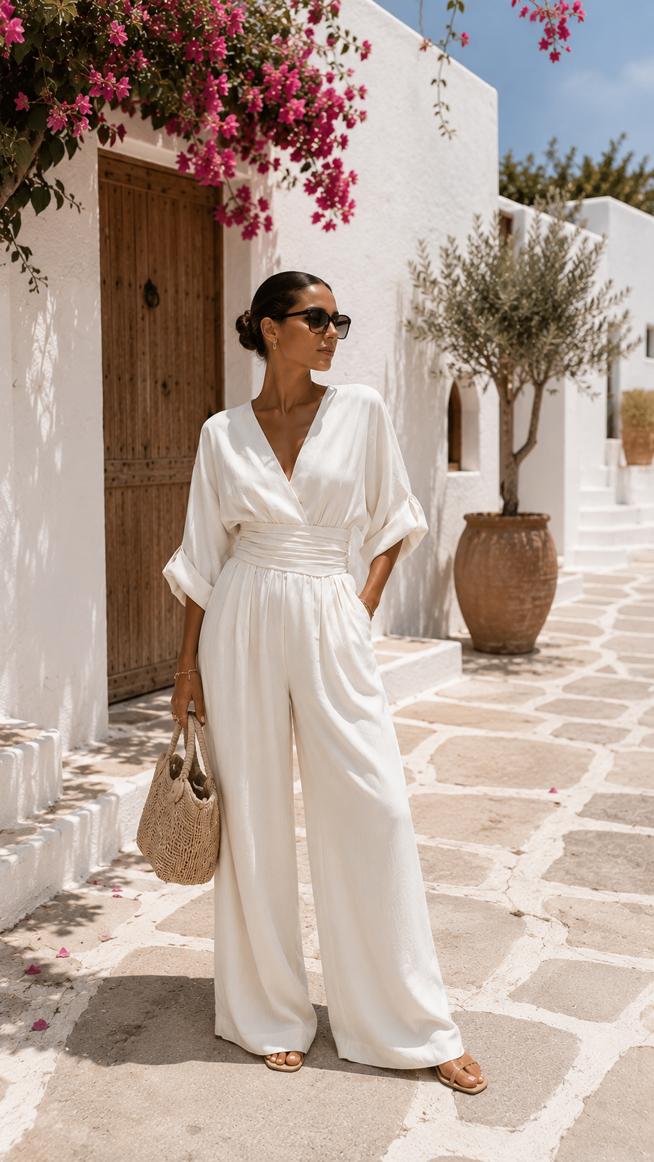 Valeria | Mono chiffon escote en V
