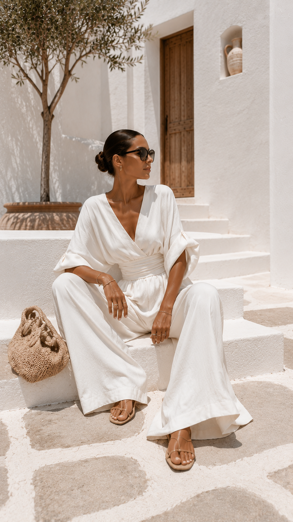 Valeria | Mono chiffon escote en V