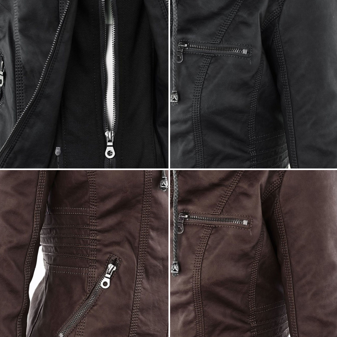 Flavia | Chaqueta de Cuero Robusta y Elegante