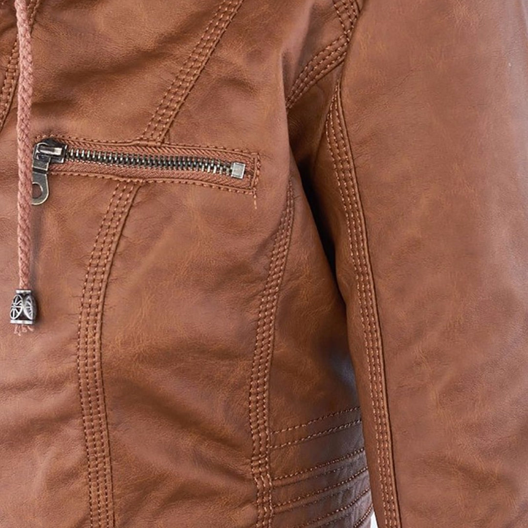 Flavia | Chaqueta de Cuero Robusta y Elegante