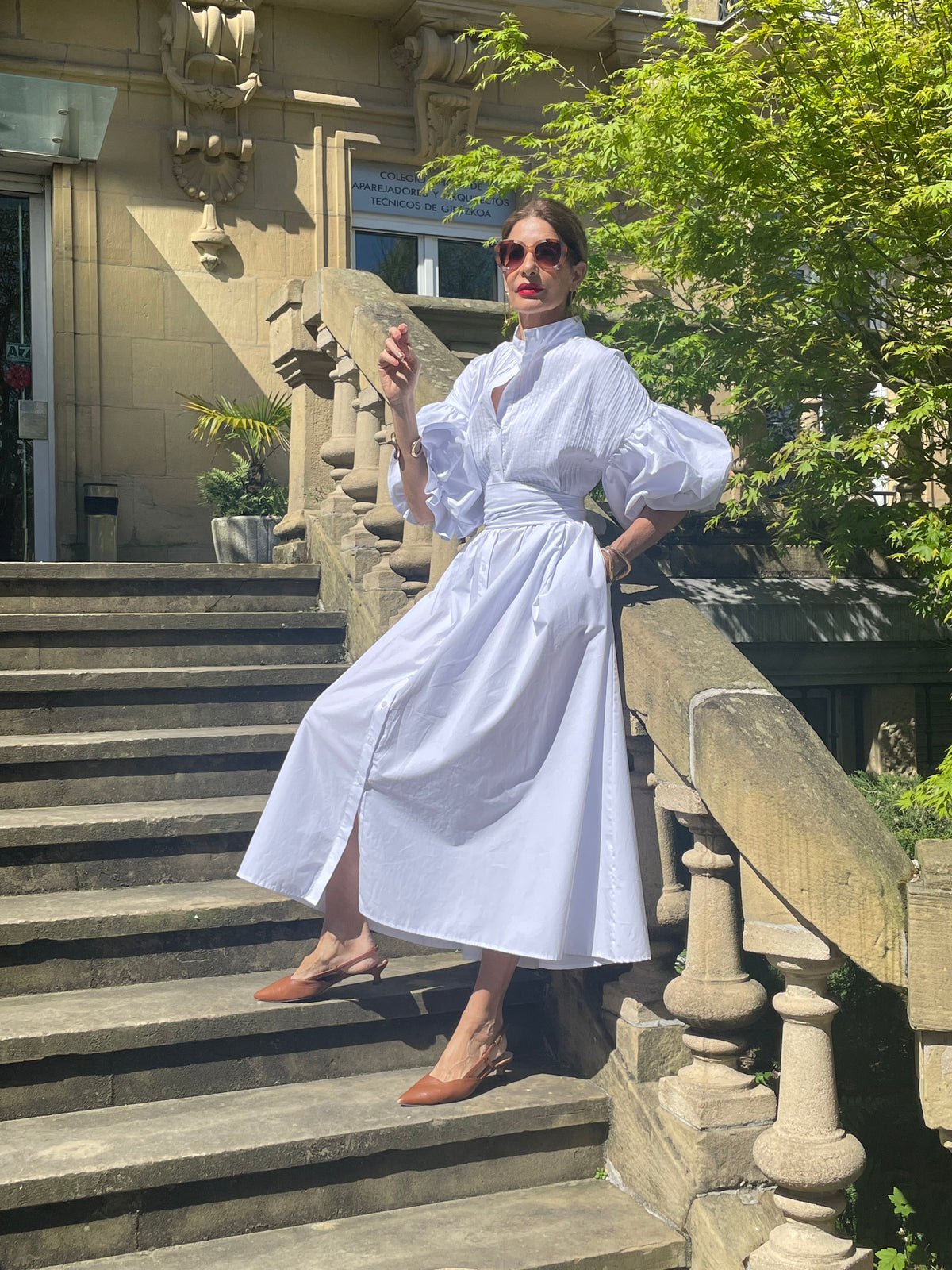 Vestido Phoebe Blanco — Elegancia Atemporal en Algodón Egipcio