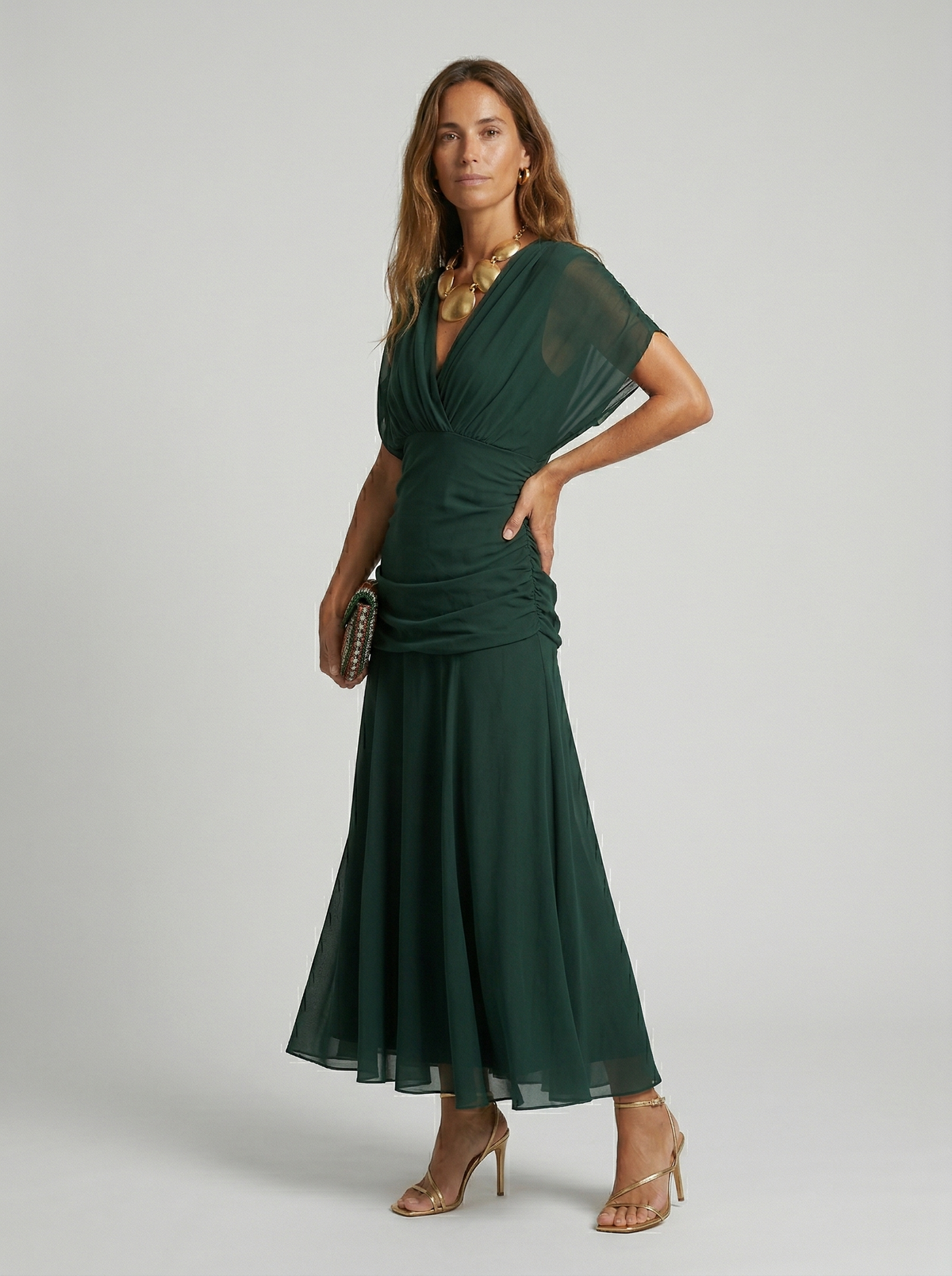 Nora | Vestido largo con escote en v - EDICIÓN LIMITADA