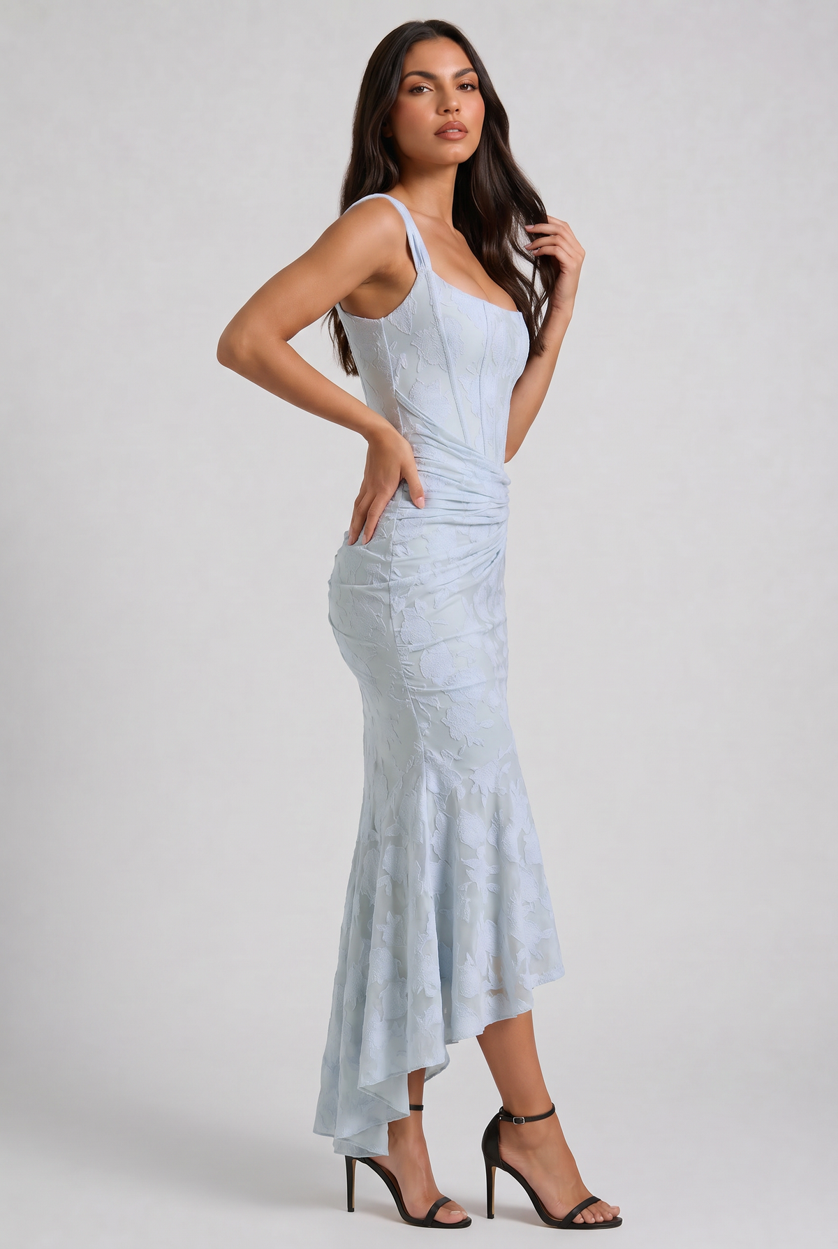 Charlotte - Vestido Midi Corset Azul