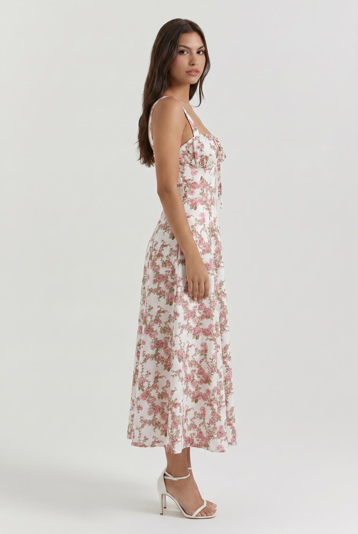 Amelie - Vestido Midi Floral con Lazo