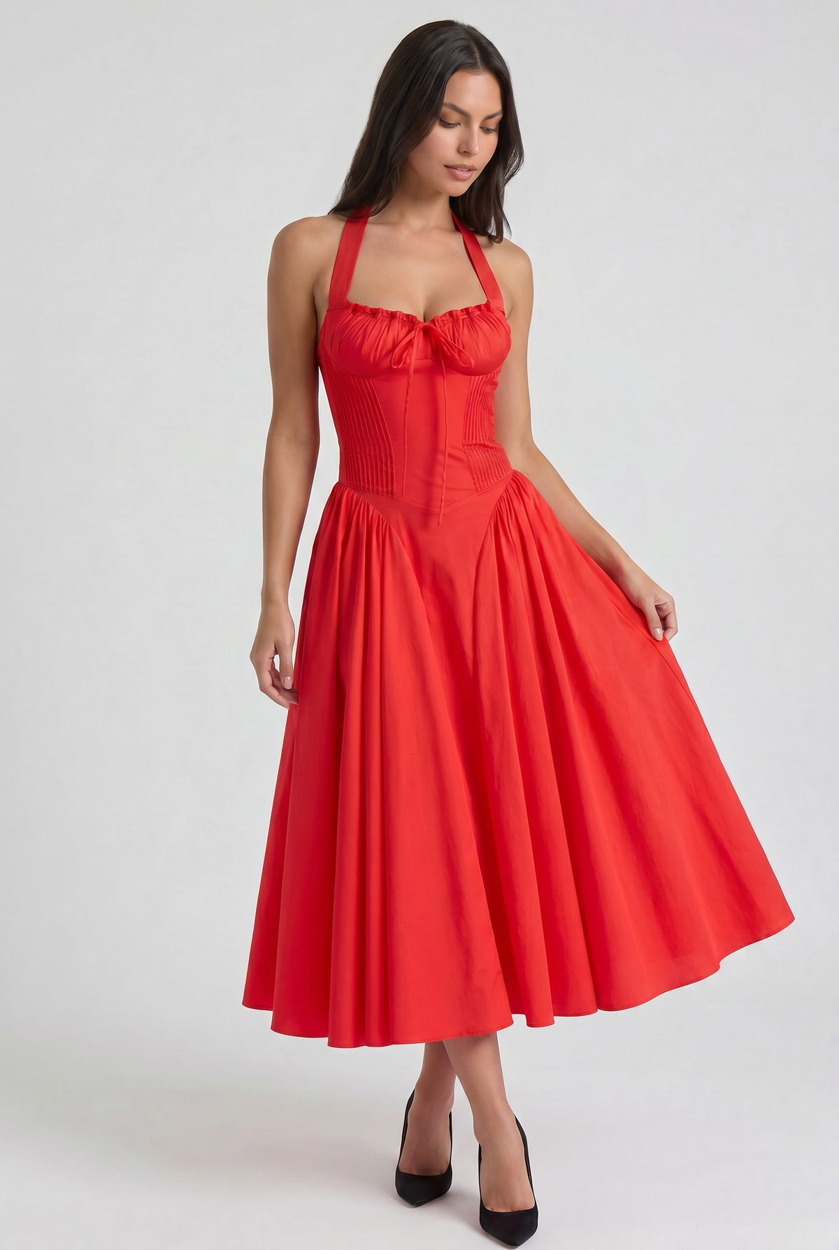 Aurora - Vestido Corset Rojo