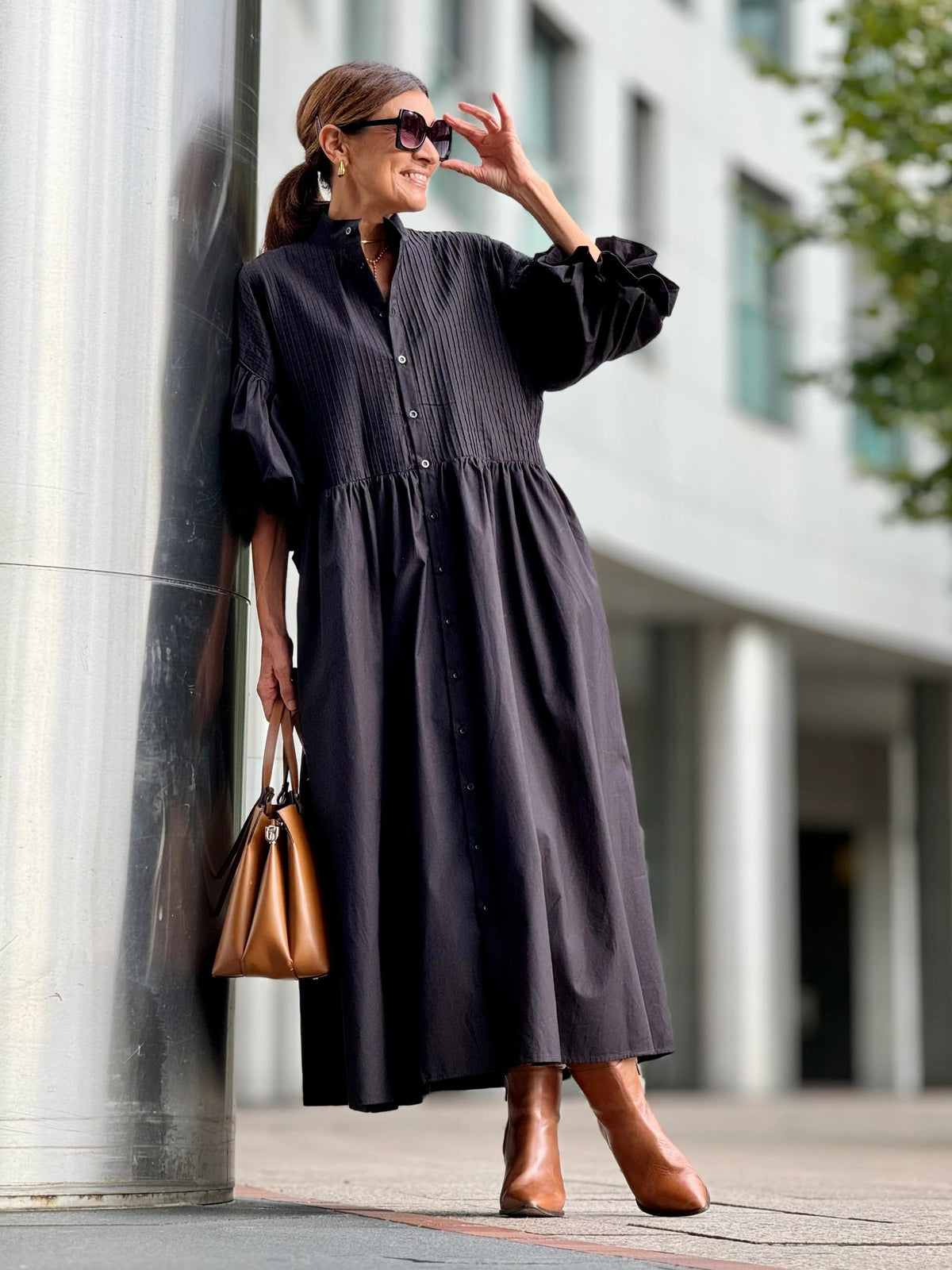 Vestido Phoebe Blanco — Elegancia Atemporal en Algodón Egipcio