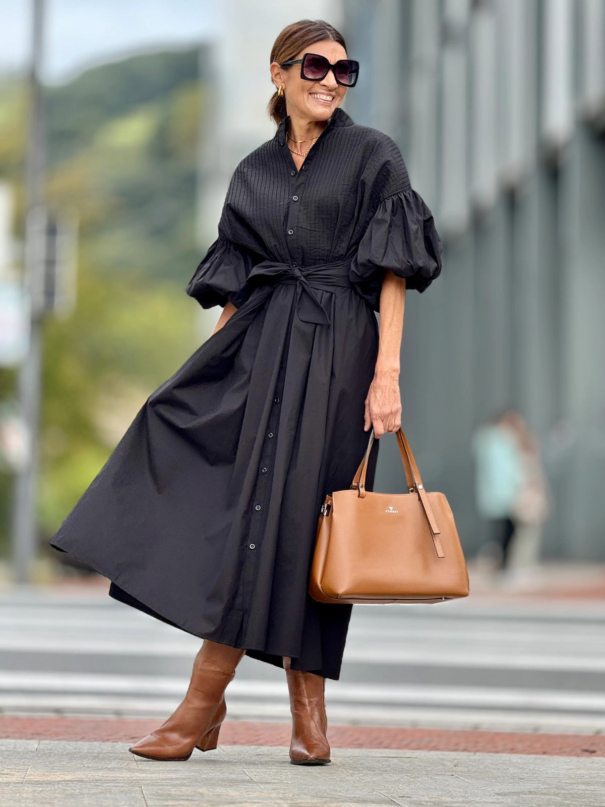 Vestido Phoebe Blanco — Elegancia Atemporal en Algodón Egipcio