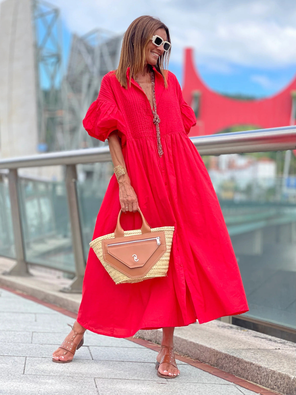 Vestido Phoebe Blanco — Elegancia Atemporal en Algodón Egipcio